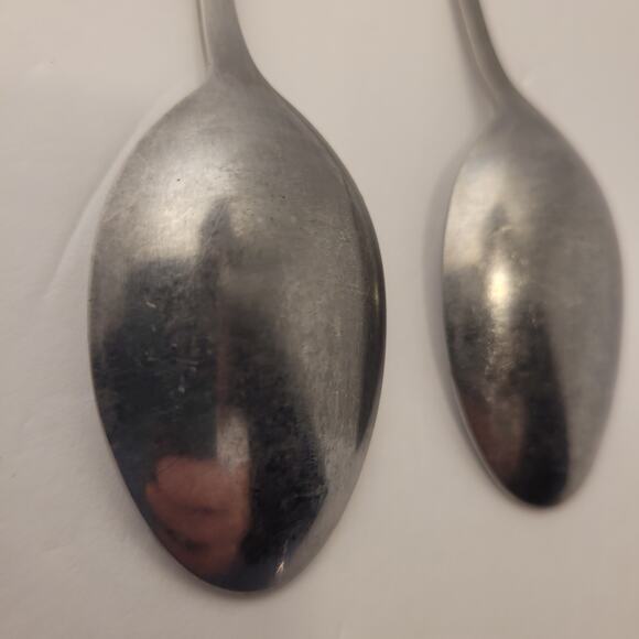 Present 1776 Stainless Center Ridge Satin Iced Tea Spoon Set Of 2 Korea - Picture 4 of 8